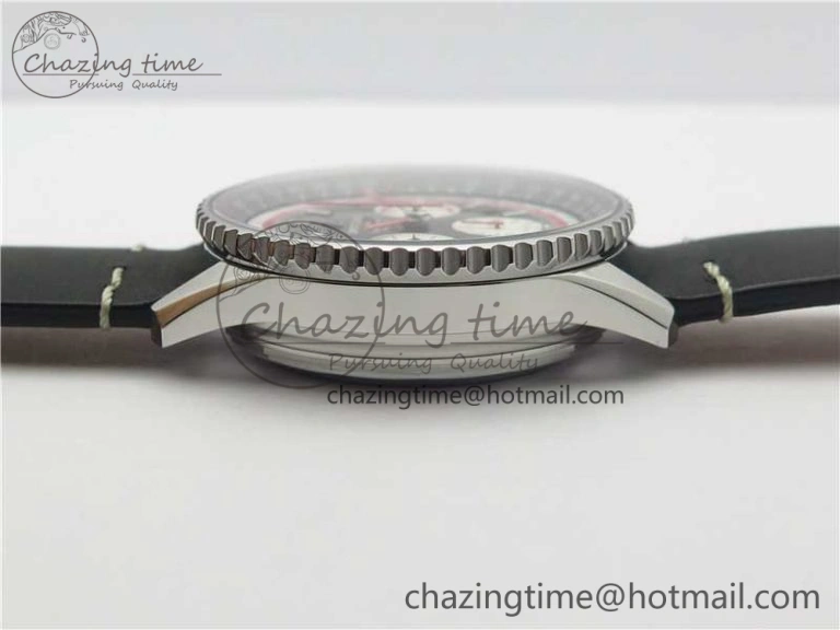 Navitimer B01 Chronograph 43 TWA Edition SS V9F 1:1 Black Dial on Black Leather Strap A Colorful 5598