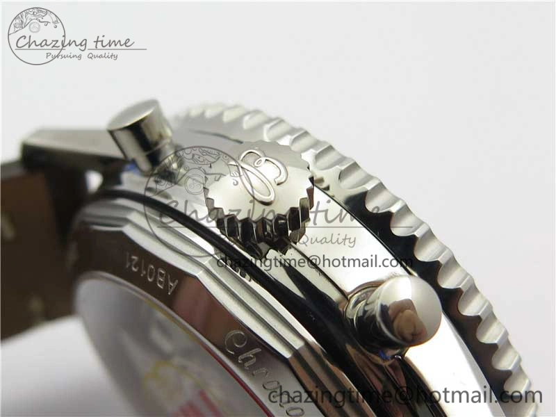 Navitimer B01 Chronograph 43 TWA Edition SS V9F 1:1 White Dial on Brown Leather Strap A OnTrend 5602
