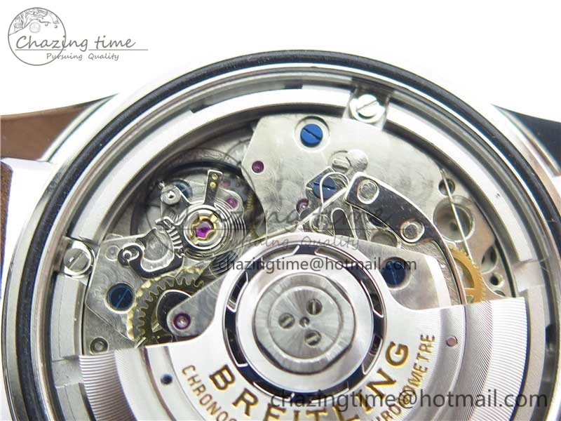 Navitimer B01 Chronograph 43 TWA Edition SS V9F 1:1 White Dial on Brown Leather Strap A OnTrend 5602