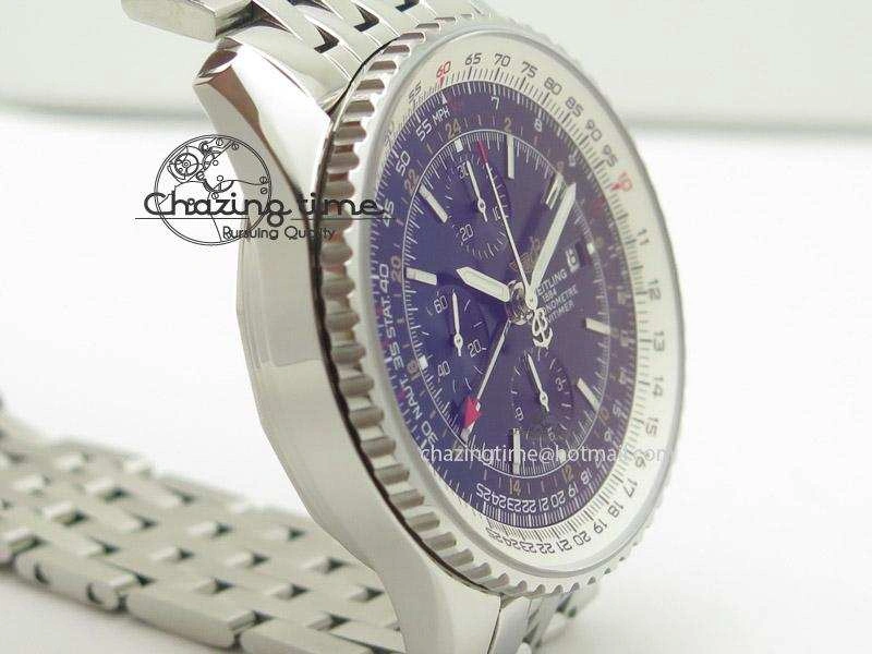 Navitimer GMT SS Black Dial On SS Bracelet BP Maker 1:1 Best Edition A FashionForward 5807