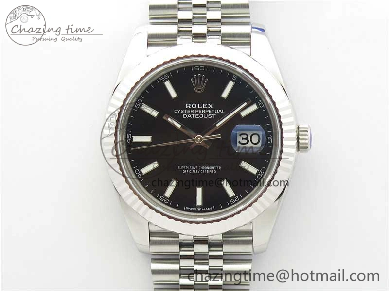 New DateJust 41 126334 ARF 1:1 Best Edition 904L Steel Black Dial on Jubilee Bracelet A2824 V BestValue 3120