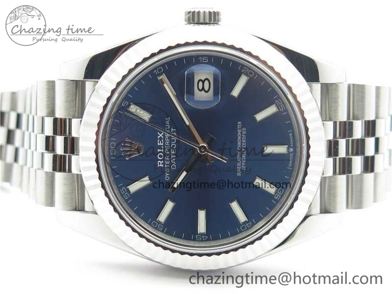 ComfortFit New DateJust 41 126334 ARF 1:1 Best Edition 904L Steel Blue Dial on Jubilee Bracelet A2824 V 3117