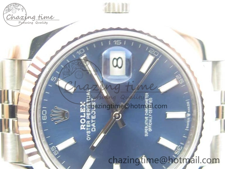 ComfortFit New DateJust 41 126334 ARF 1:1 Best Edition 904L Steel Blue Dial on Jubilee Bracelet A2824 V 3117