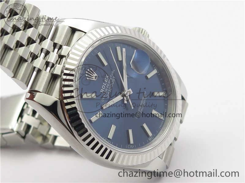 ComfortFit New DateJust 41 126334 ARF 1:1 Best Edition 904L Steel Blue Dial on Jubilee Bracelet A2824 V 3117