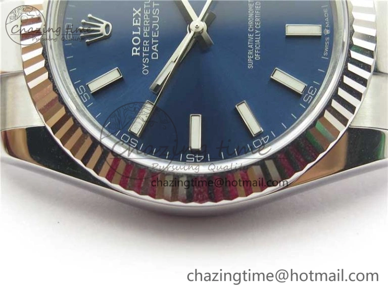 HighPerformance New DateJust 41 126334 ARF 1:1 Best Edition 904L Steel Blue Dial on Oyster Bracelet A2824 V 3005