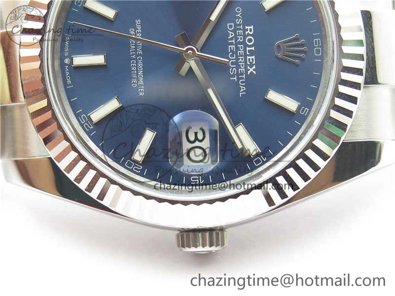 HighPerformance New DateJust 41 126334 ARF 1:1 Best Edition 904L Steel Blue Dial on Oyster Bracelet A2824 V 3005