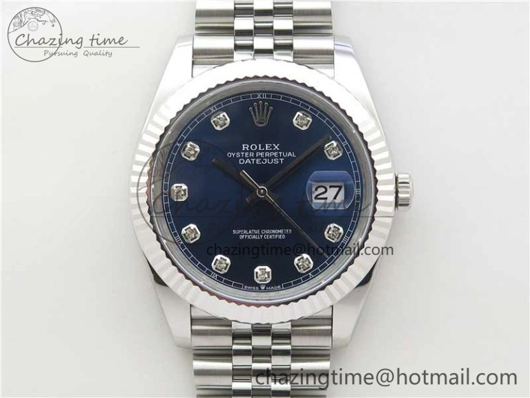 New DateJust 41 126334 ARF 1:1 Best Edition 904L Steel Blue Diamonds Dial on Jubilee Bracelet A FashionForward 2548