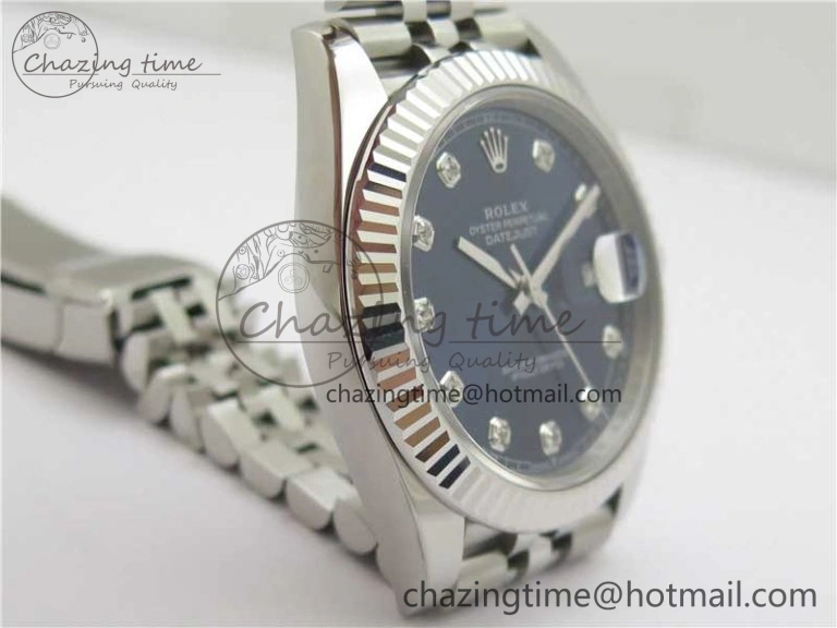 New DateJust 41 126334 ARF 1:1 Best Edition 904L Steel Blue Diamonds Dial on Jubilee Bracelet A FashionForward 2548