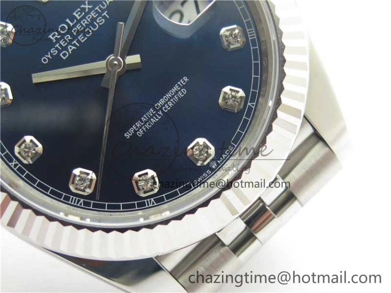 New DateJust 41 126334 ARF 1:1 Best Edition 904L Steel Blue Diamonds Dial on Jubilee Bracelet A FashionForward 2548