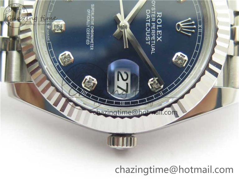 New DateJust 41 126334 ARF 1:1 Best Edition 904L Steel Blue Diamonds Dial on Jubilee Bracelet A FashionForward 2548