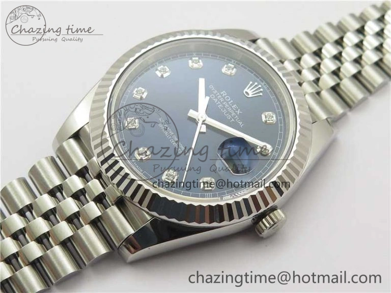 New DateJust 41 126334 ARF 1:1 Best Edition 904L Steel Blue Diamonds Dial on Jubilee Bracelet A FashionForward 2548