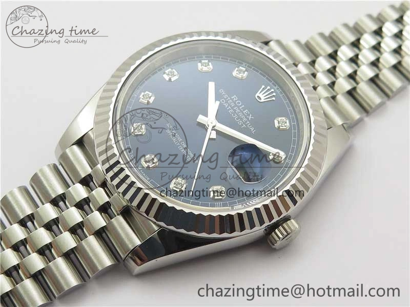 New DateJust 41 126334 ARF 1:1 Best Edition 904L Steel Blue Diamonds Dial on Jubilee Bracelet A FashionForward 2548
