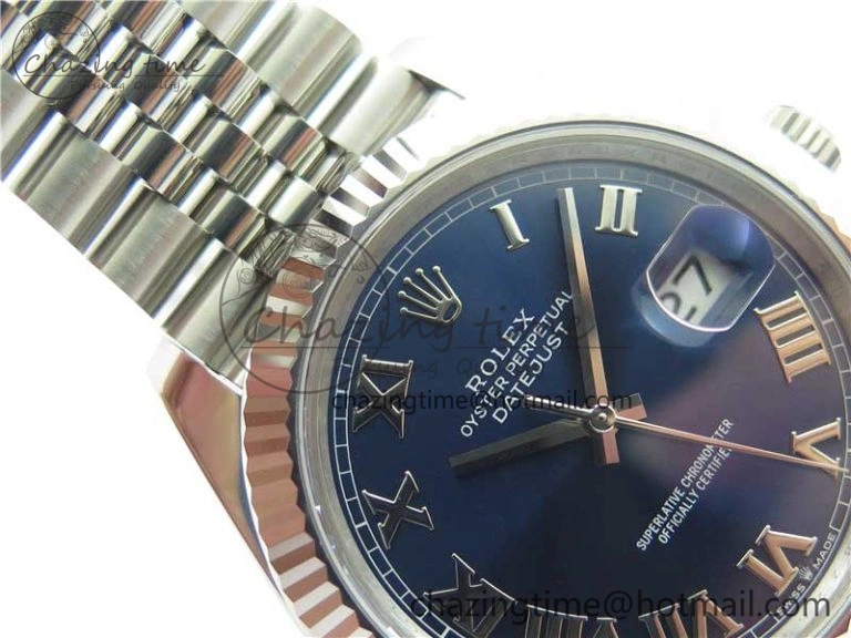 Supportive New DateJust 41 126334 ARF 1:1 Best Edition 904L Steel Blue Roman Dial on Jubilee Bracelet A 2550