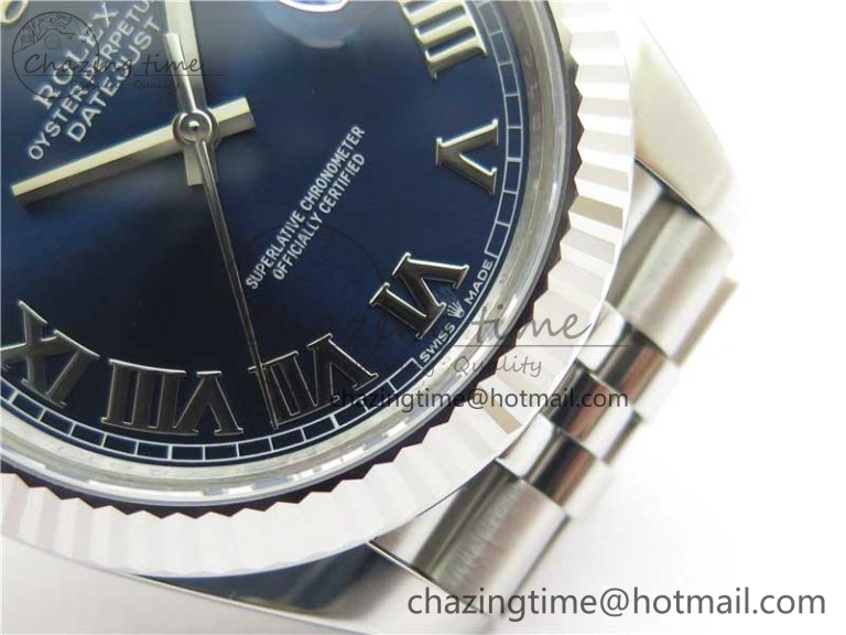 Supportive New DateJust 41 126334 ARF 1:1 Best Edition 904L Steel Blue Roman Dial on Jubilee Bracelet A 2550