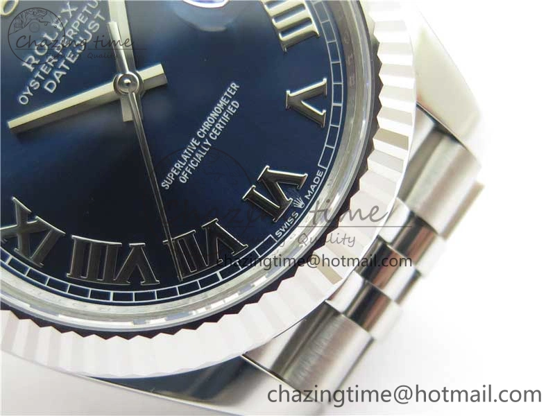 Supportive New DateJust 41 126334 ARF 1:1 Best Edition 904L Steel Blue Roman Dial on Jubilee Bracelet A 2550