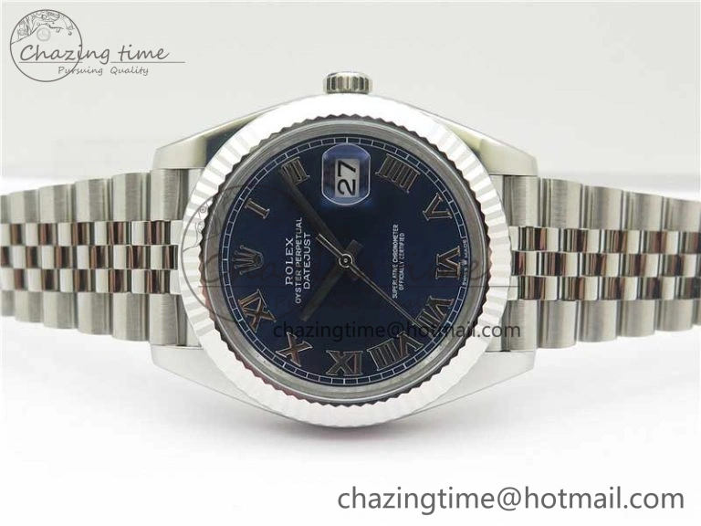 Supportive New DateJust 41 126334 ARF 1:1 Best Edition 904L Steel Blue Roman Dial on Jubilee Bracelet A 2550