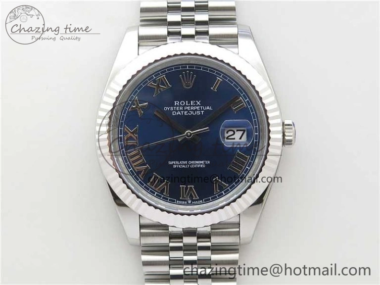 Supportive New DateJust 41 126334 ARF 1:1 Best Edition 904L Steel Blue Roman Dial on Jubilee Bracelet A 2550