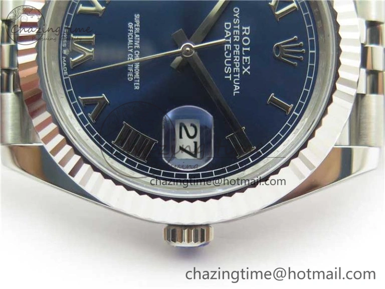 Supportive New DateJust 41 126334 ARF 1:1 Best Edition 904L Steel Blue Roman Dial on Jubilee Bracelet A 2550