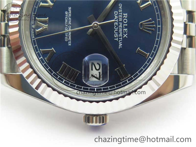 Supportive New DateJust 41 126334 ARF 1:1 Best Edition 904L Steel Blue Roman Dial on Jubilee Bracelet A 2550