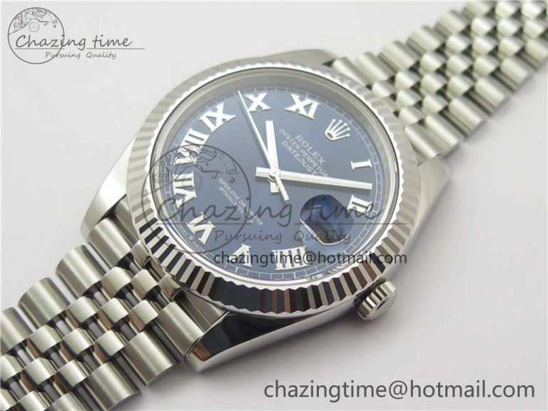 Supportive New DateJust 41 126334 ARF 1:1 Best Edition 904L Steel Blue Roman Dial on Jubilee Bracelet A 2550