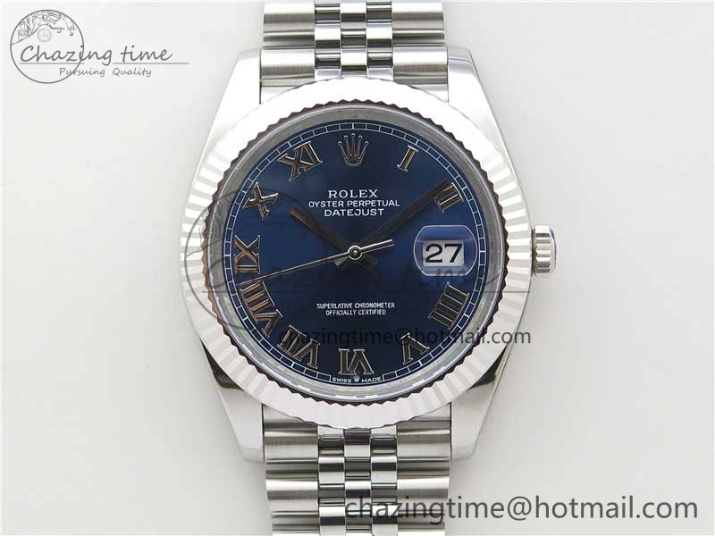 Supportive New DateJust 41 126334 ARF 1:1 Best Edition 904L Steel Blue Roman Dial on Jubilee Bracelet A 2550