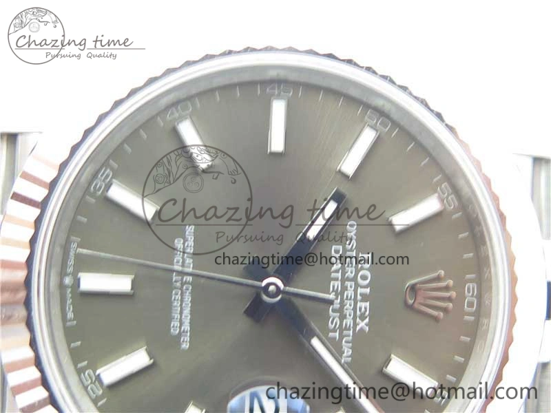 Original New DateJust 41 126334 ARF 1:1 Best Edition 904L Steel Gray Dial on Jubilee Bracelet A2824 V 3119