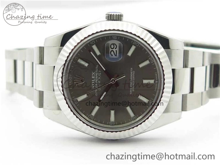 New DateJust 41 126334 ARF 1:1 Best Edition 904L Steel Gray Dial on Oyster Bracelet A2824 V WellDesigned 3007