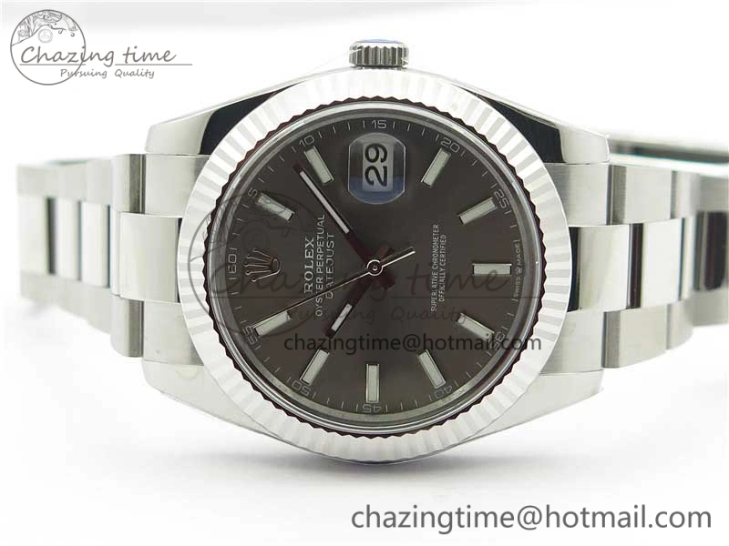 New DateJust 41 126334 ARF 1:1 Best Edition 904L Steel Gray Dial on Oyster Bracelet A2824 V WellDesigned 3007