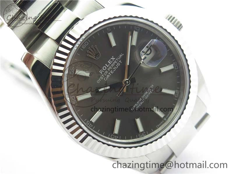 New DateJust 41 126334 ARF 1:1 Best Edition 904L Steel Gray Dial on Oyster Bracelet A2824 V WellDesigned 3007