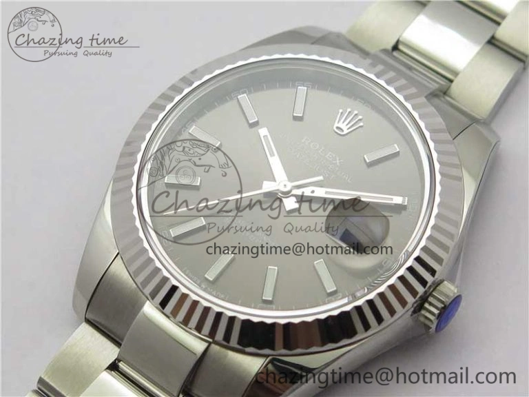 New DateJust 41 126334 ARF 1:1 Best Edition 904L Steel Gray Dial on Oyster Bracelet A2824 V WellDesigned 3007