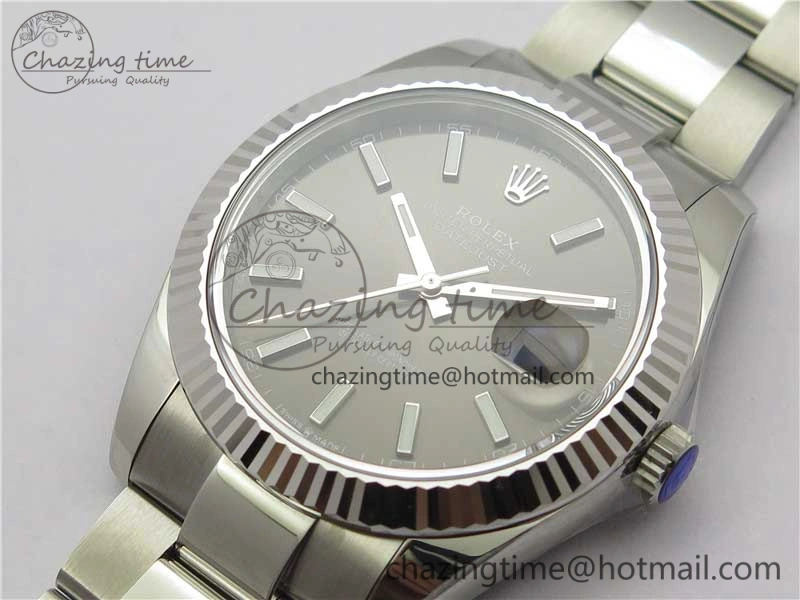 New DateJust 41 126334 ARF 1:1 Best Edition 904L Steel Gray Dial on Oyster Bracelet A2824 V WellDesigned 3007