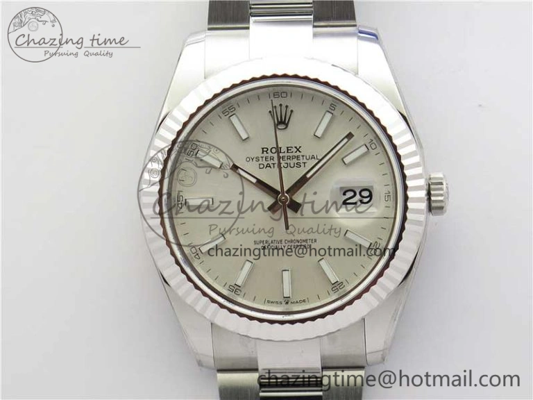 UrbanStyle New DateJust 41 126334 ARF 1:1 Best Edition 904L Steel Silver Dial on Oyster Bracelet A2824 V 3006