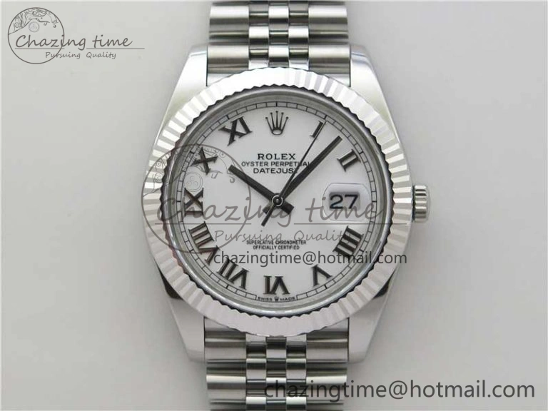 New DateJust 41 126334 ARF 1:1 Best Edition 904L Steel White Roman Dial on Jubilee Bracelet A Breathable 2551