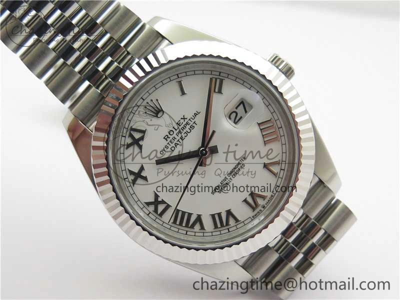 New DateJust 41 126334 ARF 1:1 Best Edition 904L Steel White Roman Dial on Jubilee Bracelet A Breathable 2551