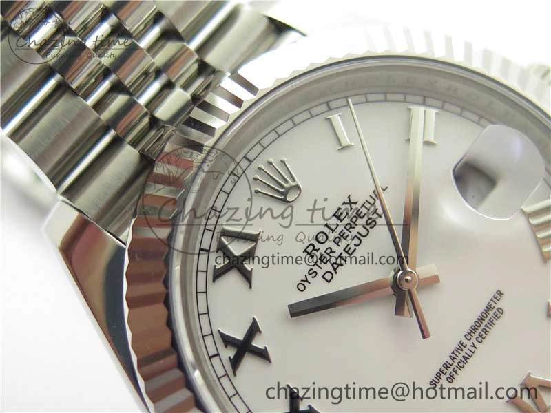 New DateJust 41 126334 ARF 1:1 Best Edition 904L Steel White Roman Dial on Jubilee Bracelet A Breathable 2551