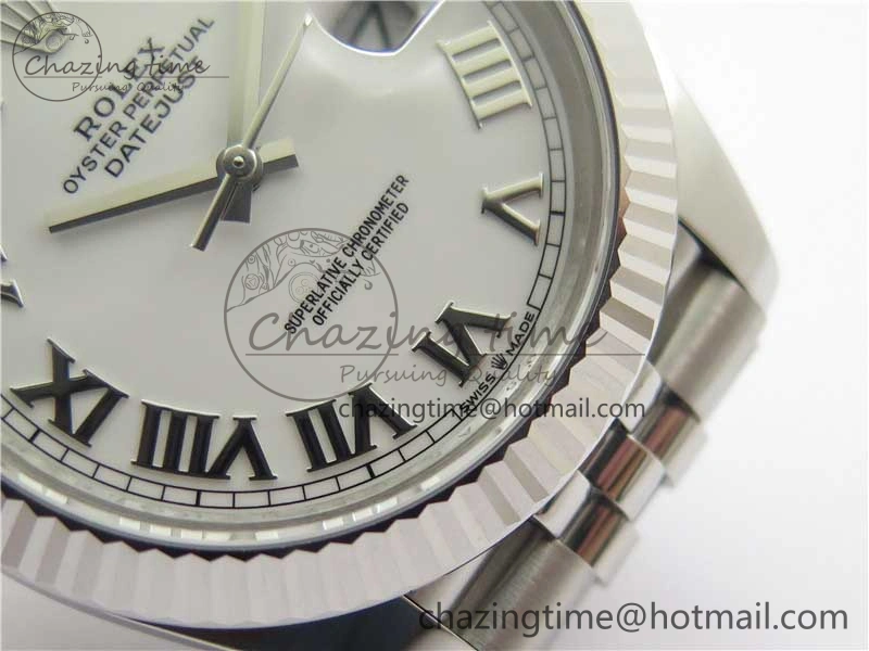 New DateJust 41 126334 ARF 1:1 Best Edition 904L Steel White Roman Dial on Jubilee Bracelet A Breathable 2551