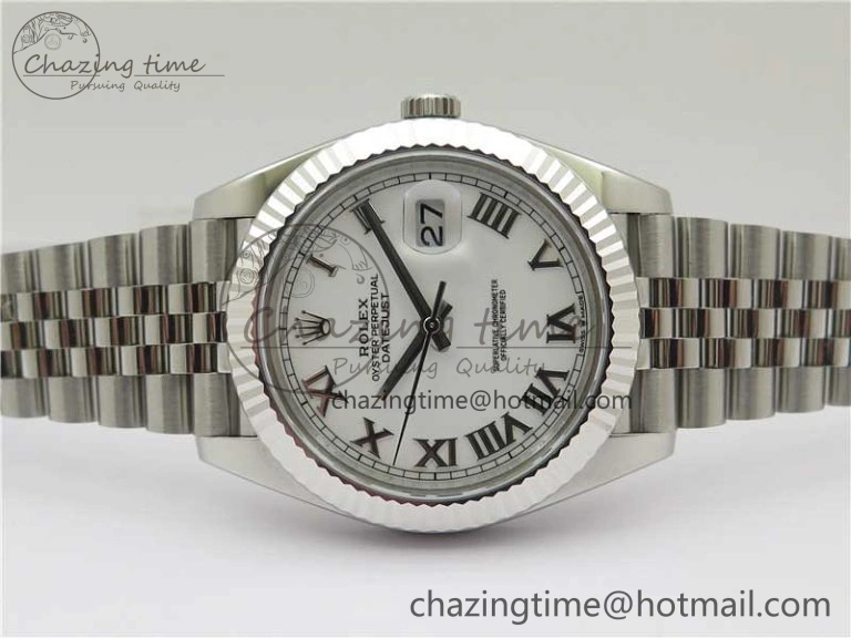 New DateJust 41 126334 ARF 1:1 Best Edition 904L Steel White Roman Dial on Jubilee Bracelet A Breathable 2551