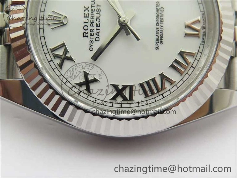 New DateJust 41 126334 ARF 1:1 Best Edition 904L Steel White Roman Dial on Jubilee Bracelet A Breathable 2551