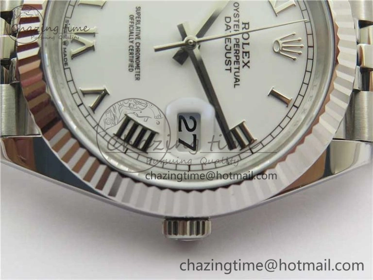 New DateJust 41 126334 ARF 1:1 Best Edition 904L Steel White Roman Dial on Jubilee Bracelet A Breathable 2551