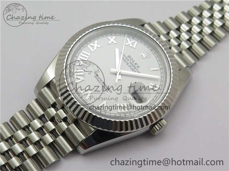 New DateJust 41 126334 ARF 1:1 Best Edition 904L Steel White Roman Dial on Jubilee Bracelet A Breathable 2551