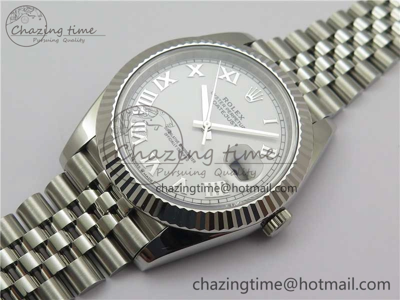 New DateJust 41 126334 ARF 1:1 Best Edition 904L Steel White Roman Dial on Jubilee Bracelet A Breathable 2551