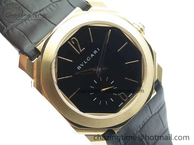 OCTO 12028 RG JL Best Edition Black Dial On Black Leather Strap A TravelReady 5831