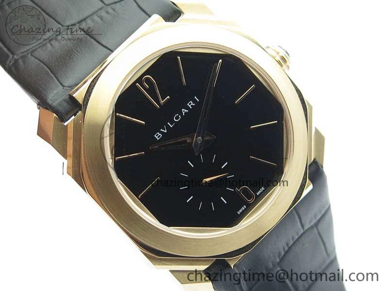 OCTO 12028 RG JL Best Edition Black Dial On Black Leather Strap A TravelReady 5831