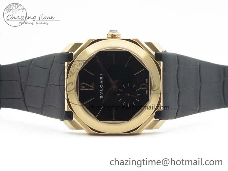 OCTO 12028 RG JL Best Edition Black Dial On Black Leather Strap A TravelReady 5831