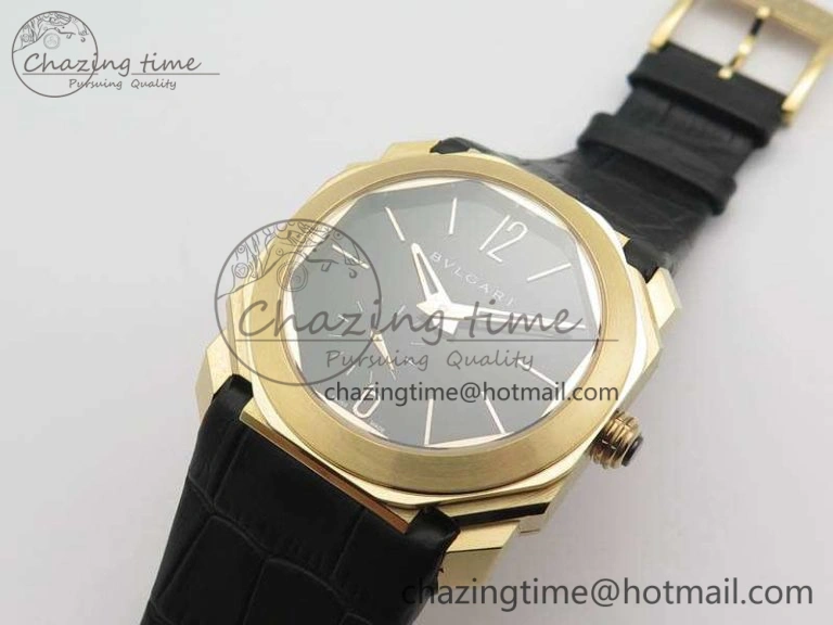 OCTO 12028 RG JL Best Edition Black Dial On Black Leather Strap A TravelReady 5831