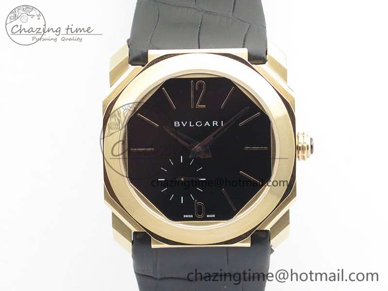 OCTO 12028 RG JL Best Edition Black Dial On Black Leather Strap A TravelReady 5831