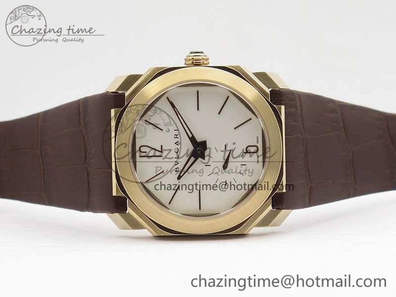 EasyCare OCTO 12028 RG JL Best Edition White Dial On Brown Leather Strap A 5832