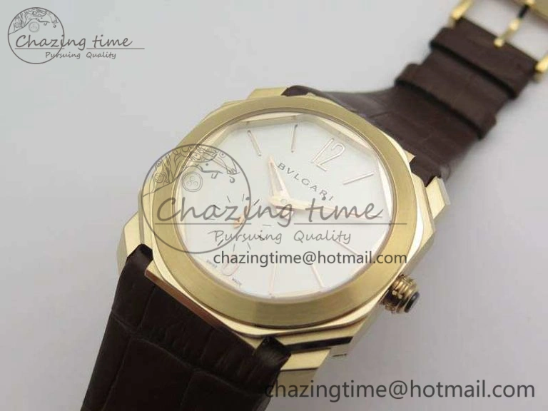 EasyCare OCTO 12028 RG JL Best Edition White Dial On Brown Leather Strap A 5832
