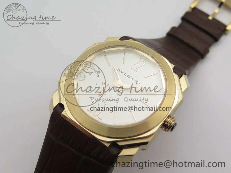 EasyCare OCTO 12028 RG JL Best Edition White Dial On Brown Leather Strap A 5832