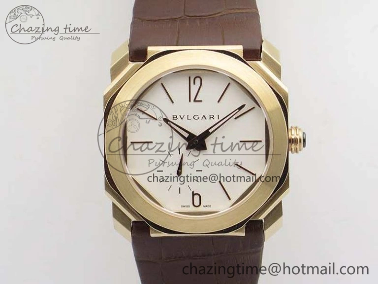 EasyCare OCTO 12028 RG JL Best Edition White Dial On Brown Leather Strap A 5832